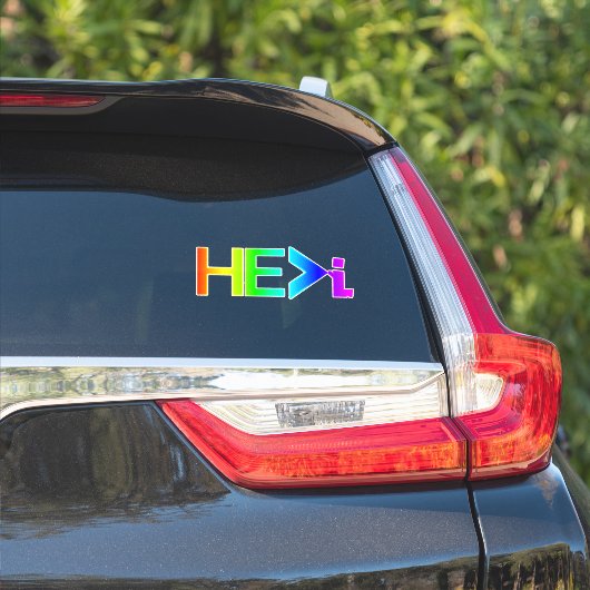 HIJ>I KNIELING BIDDEN - HIJ is groter dan in RNB Sticker (Auto Zijkant)