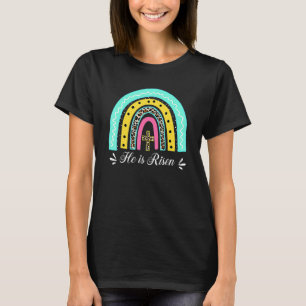 Hij is Christelijk Pasen voor vrouwelijke Mannen H T-shirt