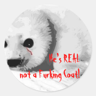 Hij is echt! ronde sticker