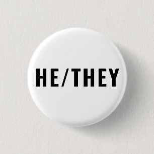 Hij is een man die zwart-wit zwart-wit is.  ronde button 3,2 cm