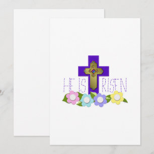 Hij is een Paarse paasmakerij Feestdagenkaart