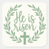 Hij is een rasteraar (groot) vierkante sticker (Voorkant)