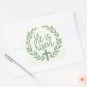 Hij is een rasteraar (groot) vierkante sticker (Envelop)