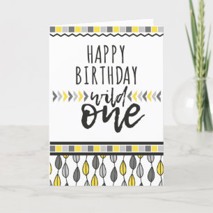 Hij is een Wild One Birthday Card Kaart