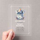 Hij is een wilde 1e verjaardag acryl uitnodigingen (Insitu (Draagbaar))