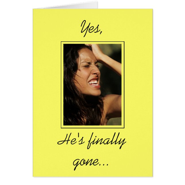 Hij is eindelijk weg (Voorkant)