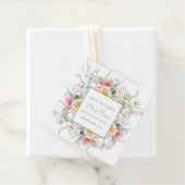 Hij is gerezen Floral Scriptpaasherrijving Bedankjes Labels (In situ)