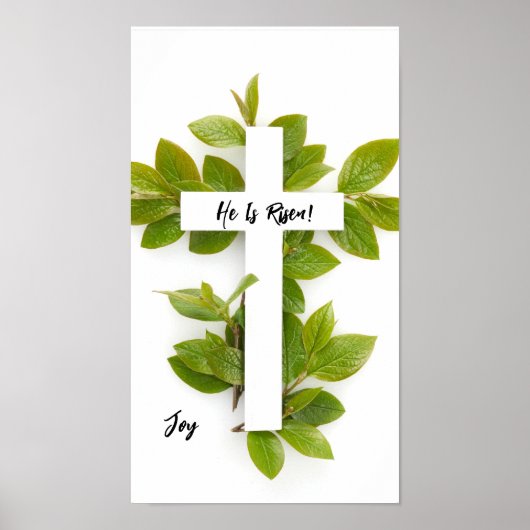 Hij is gerezen/paasbare tekst poster (Voorkant)