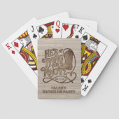 Hij is het binden van de knoop rustieke cowboy vri pokerkaarten (Achterkant)