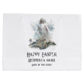 Hij is het Christelijke Paaskruis Groot Cadeauzakje (Achterkant)