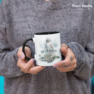 Hij is het Christelijke Paaskruis Mok