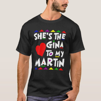 Hij is het Martin to Gina Name Personated Couple T-shirt