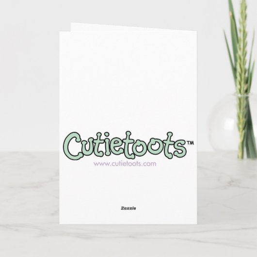 "Hij is hier!" Baby Boy Geboorteaankondiging Aankondiging (Achterkant)