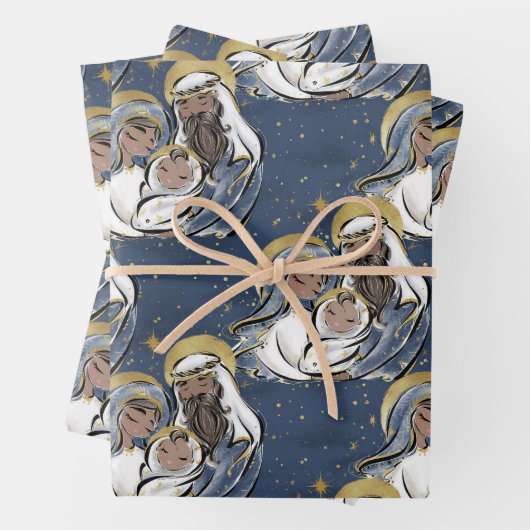 Hij is met Kerstmis geboren Inpakpapier Vel (In situ)