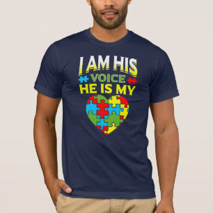 Hij is mijn hart Ik ben Zijn stem Autisme Bewustzi T-shirt