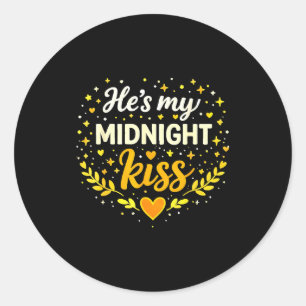 Hij is mijn middernachtelijke kus Romantische lief Ronde Sticker