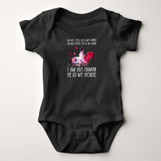 Hij is mijn paard, geweldig cadeau voor paardenove romper (Voorkant)