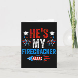Hij is mijn vuurwerk Zijn en haar 4 juli koppel Kaart