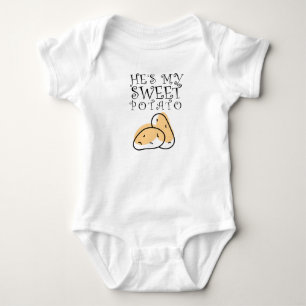 Hij is mijn zoete aardappel-Matching Couple Romper