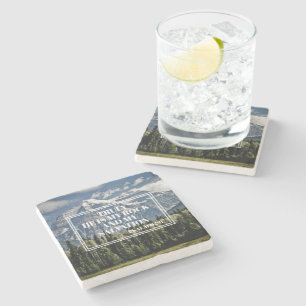 Hij is My Rock Christelijk Bible Verse Mountain Ph Stenen Onderzetter