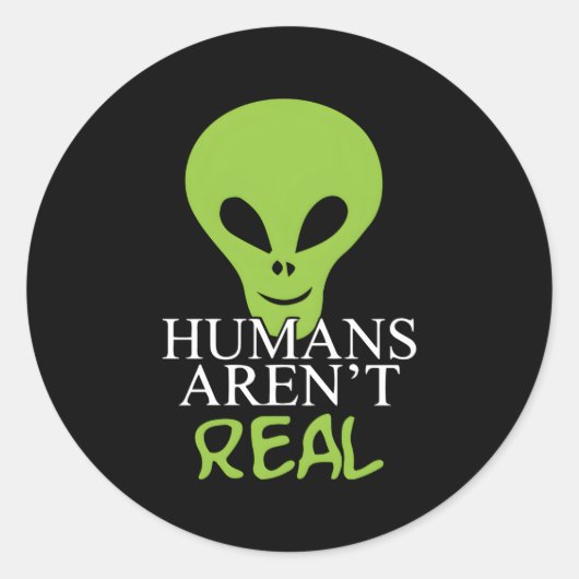 Hij is niet echt ronde sticker (Voorkant)