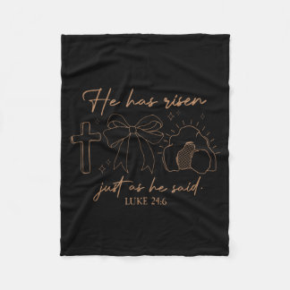 Hij is niet hier Hij is opgestaan Christelijk krui Fleece Deken