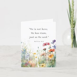 Hij Is Opgestaan Aquarel Vouw Kerstkaart Feestdagen Kaart