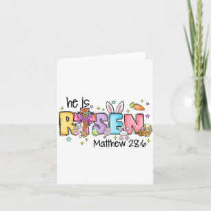 Hij Is Opgestaan Christelijke Jezus Bijbel Vers Pa Kaart