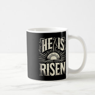 Hij Is Opgestaan Jezus God Christelijke Zon Opstan Koffiemok