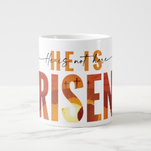 Hij Is Opgestaan Jezus Opstanding Koffiemok Extra Grote Beker