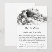 "Hij Is Opgestaan" Pasen Uitnodiging (Voorkant / Achterkant)