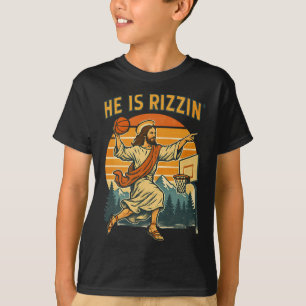 Hij Is Opgestaan Rizzin Pasen Christelijk Geloof J T-shirt