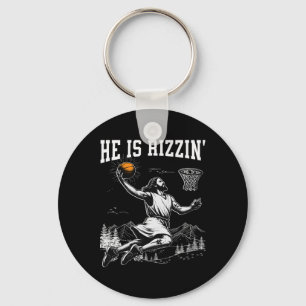 Hij Is Opgestaan Rizzin' Pasen Jezus Christelijk G Sleutelhanger