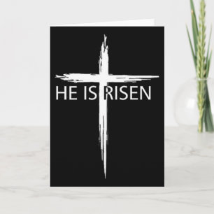 Hij Is Opgestaan Zak Christelijk Pasen Jezus Relig Kaart