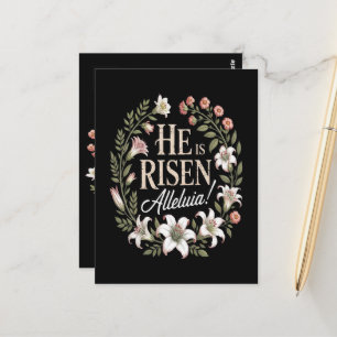 Hij Is Opgewekt Alleluia Bloemrijke Christelijke P Briefkaart