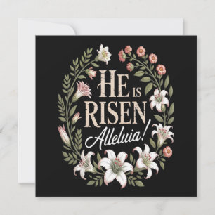 Hij Is Opgewekt Alleluia Bloemrijke Christelijke P Kaart