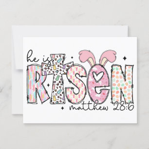Hij is opgewekt, Christelijk Pasen, Jezus, de lief Briefkaart