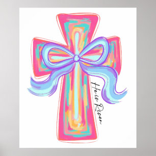 Hij Is Opgewekt En Prettig Pasen, retro, vintage Poster