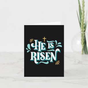 Hij Is Opgewekt Gelukkig Pasen Christelijk Christu Kaart