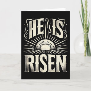 Hij Is Opgewekt Jezus God Christelijke Zon Opstand Kaart