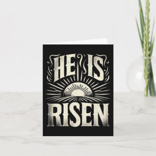 Hij Is Opgewekt Jezus God Christelijke Zon Opstand Kaart
