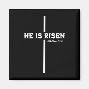 Hij Is Opgewekt Kruis Jezus Gelukkig Pasen Christe Magneet