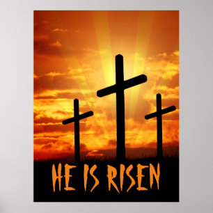 Hij Is Opgewekt Matteüs 28:6 Pasen Poster