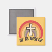 Hij is Religieus Pasen Magneet (Voorkant / Achterkant)