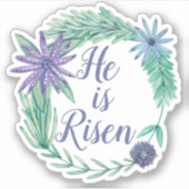Hij is Religieuze paasgriep Christelijk Sticker (Voorkant)