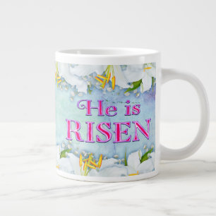 Hij is RISEN 20 Oz Jumbo Coffee Mok