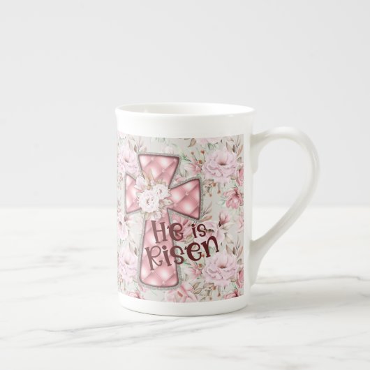 Hij is Risen Bone China Mok (Rechts)