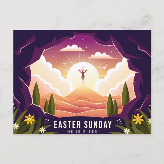 Hij is Risen Briefkaart (Voorkant)