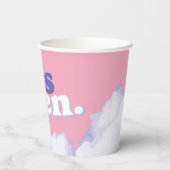 Hij is Risen Clouds Easter Cups Papieren Bekers (Achterkant)