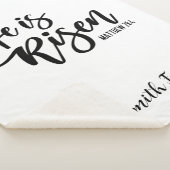 Hij is Risen Easter Blanket Sherpa Black & White Sherpa Deken (3/4)